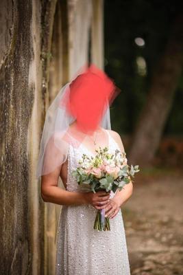 Trblietavé svadobné šaty na ramienka, veľkosť 38-40 - Obrázok č. 1