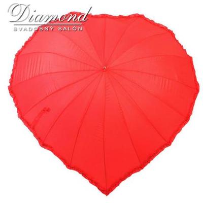 Svadobný romantický dáždnik v tvare srdca - Obrázok č. 1